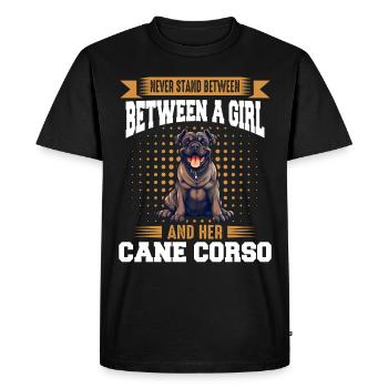 Cane Corso Chien - T-shirt Premium bio Homme - noir - Devant - Nico (187cm)