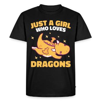 Dragon Mystique Dragon Fantaisie - T-shirt Premium bio Homme - noir - Devant - Nico (187cm)