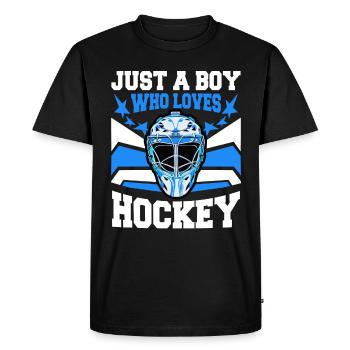Hockey sur glace Hockey Sports - T-shirt Premium bio Homme - noir - Devant - Nico (187cm)