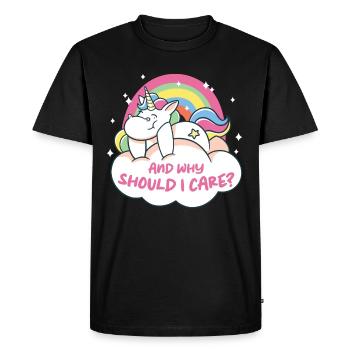 Funny, sarcasm, sarcastic humor, irony - Men's Premium Organic T-Shirt - black - Front - Nico (187cm)