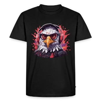 eagle animal art i cool cute eagle - Men's Premium Organic T-Shirt - black - Front - Nico (187cm)