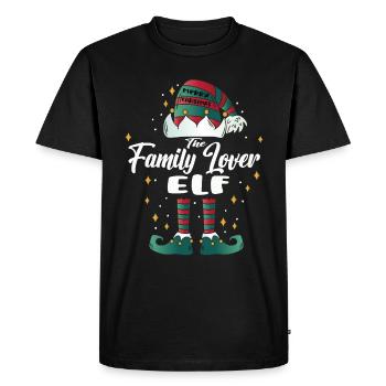 amant de la famille elfe drôle Noël en famille - T-shirt Premium bio Homme - noir - Devant - Nico (187cm)
