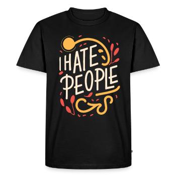 Funny, sarcasm, sarcastic humor, irony - Men's Premium Organic T-Shirt - black - Front - Nico (187cm)