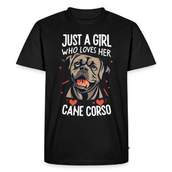 Cane Corso Chien - T-shirt Premium bio Homme - noir - Devant - Nico (187cm)