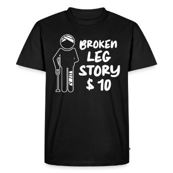 Rétablissez-vous bientôt Pied cassé Os cassé - T-shirt Premium bio Homme - noir - Devant - Nico (187cm)
