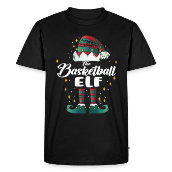 Elfe de basket-ball drôle famille Noël Noël - T-shirt Premium bio Homme - noir - Devant - Nico (187cm)