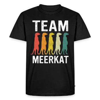 Suricate Animal Erdmann - T-shirt Premium bio Homme - noir - Devant - Nico (187cm)