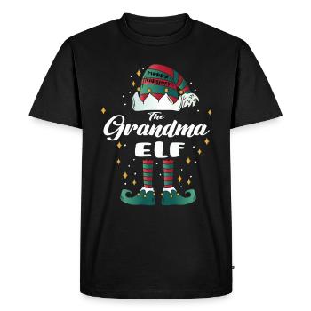 grand-mère elfe drôle famille noël noël - T-shirt Premium bio Homme - noir - Devant - Nico (187cm)