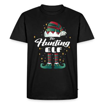 chasse elfe drôle famille Noël Noël - T-shirt Premium bio Homme - noir - Devant - Nico (187cm)