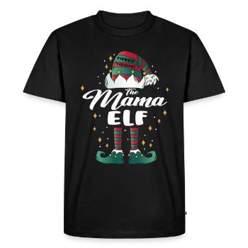 Maman Elfe drôle Famille Noël Noël - T-shirt Premium bio Homme - noir - Devant - Nico (187cm)
