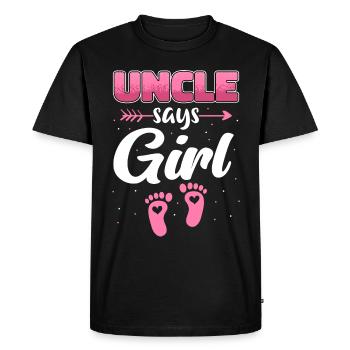 Uncle Fmilie Great-Uncle Uncle's - Men's Premium Organic T-Shirt - black - Front - Nico (187cm)