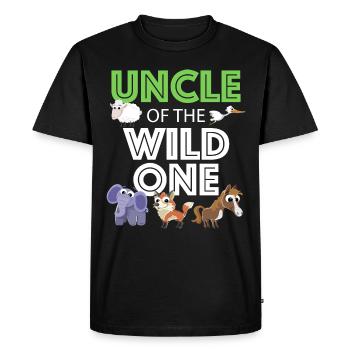 Oncle Fmilie Grand-oncle Oncle - T-shirt Premium bio Homme - noir - Devant - Nico (187cm)