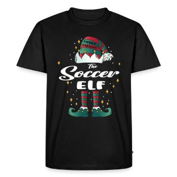 football elfe drôle famille noël noël - T-shirt Premium bio Homme - noir - Devant - Nico (187cm)