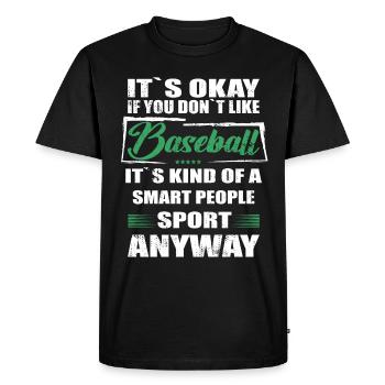Ce n’est pas grave si vous n’aimez pas le baseball - T-shirt Premium bio Homme - noir - Devant - Nico (187cm)