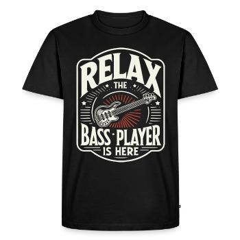 Bassgitarre Bassist Bass Instrument - Männer Premium Bio T-Shirt - Schwarz - Vorne - Nico (187cm)