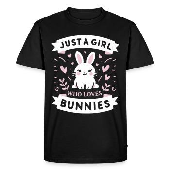 Lapin, Lapin, Animal, Animal De Compagnie, Lapins - T-shirt Premium bio Homme - noir - Devant - Nico (187cm)