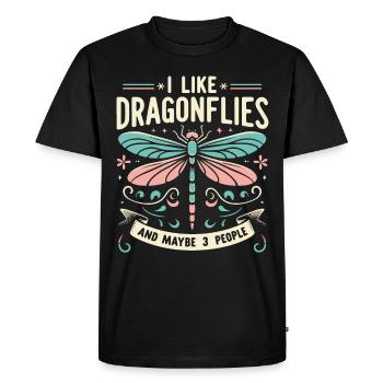 dragonfly dragonflies insects nature - Men's Premium Organic T-Shirt - black - Front - Nico (187cm)