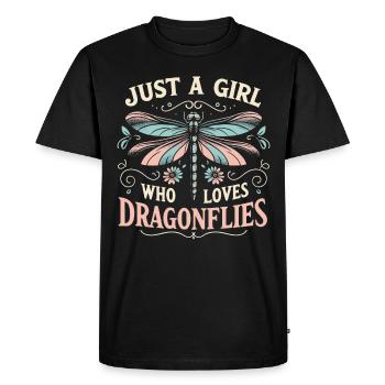 dragonfly dragonflies insects nature - Men's Premium Organic T-Shirt - black - Front - Nico (187cm)