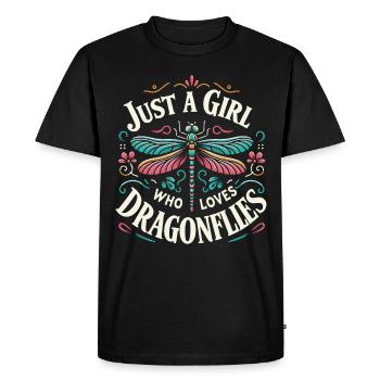 dragonfly dragonflies insects nature - Men's Premium Organic T-Shirt - black - Front - Nico (187cm)