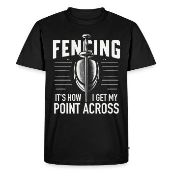 Fencing Fencer - Men's Premium Organic T-Shirt - black - Front - Nico (187cm)