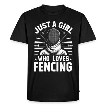Fencing Fencer - Men's Premium Organic T-Shirt - black - Front - Nico (187cm)