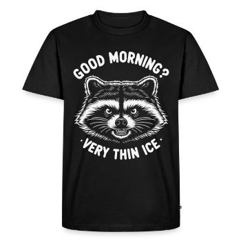 Funny, sarcasm, sarcastic humor, irony - Men's Premium Organic T-Shirt - black - Front - Nico (187cm)
