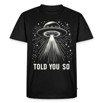 Alien UFO Aliens Außerirdischer - Men's Premium Organic T-Shirt - black - Front - Nico (187cm)