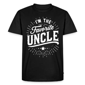 Uncle Fmilie Great-Uncle Uncle's - Men's Premium Organic T-Shirt - black - Front - Nico (187cm)