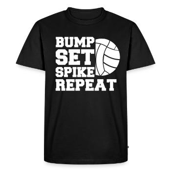 Joueur de volley-ball Volley-ball de plage Joueur de volley-ball S - T-shirt Premium bio Homme - noir - Devant - Nico (187cm)