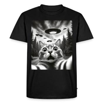 Alien UFO Aliens Außerirdischer - T-shirt Premium bio Homme - noir - Devant - Nico (187cm)
