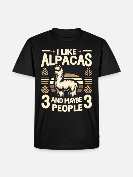 Lama d’alpaga - T-shirt Premium bio Homme - noir