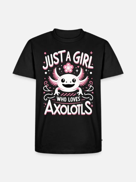 Poisson axolotl - T-shirt Premium bio Homme - noir