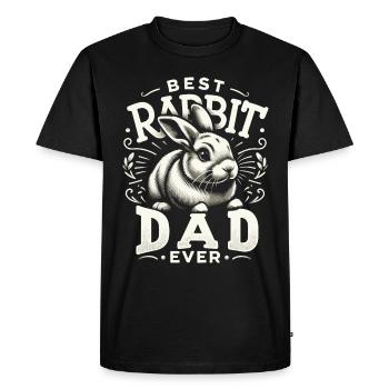 Lapin, Lapin, Animal, Animal De Compagnie, Lapins - T-shirt Premium bio Homme - noir - Devant - Nico (187cm)
