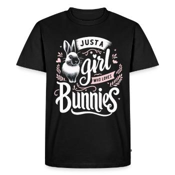 Lapin, Lapin, Animal, Animal De Compagnie, Lapins - T-shirt Premium bio Homme - noir - Devant - Nico (187cm)