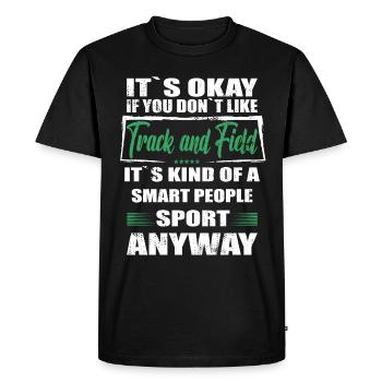 Ce n’est pas grave si vous n’aimez pas l’athlétisme - T-shirt Premium bio Homme - noir - Devant - Nico (187cm)