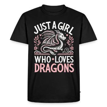 Dragon Mystique Dragon Fantaisie - T-shirt Premium bio Homme - noir - Devant - Nico (187cm)