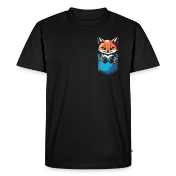 Fox Foxes Animal - Men's Premium Organic T-Shirt - black - Front - Nico (187cm)