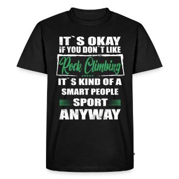 Ce n’est pas grave si vous n’aimez pas l’escalade - T-shirt Premium bio Homme - noir - Devant - Nico (187cm)