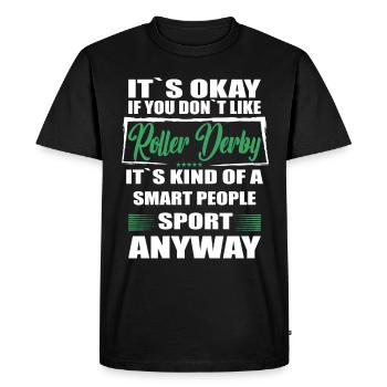 Ce n’est pas grave si vous n’aimez pas le roller derby - T-shirt Premium bio Homme - noir - Devant - Nico (187cm)