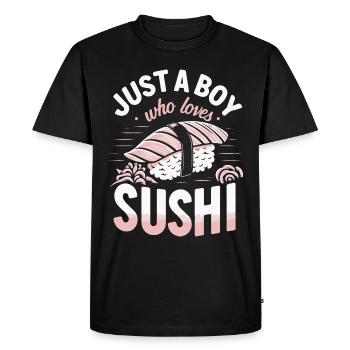 Sushi Japanese Food Maki Sushi Kawaii - Men's Premium Organic T-Shirt - black - Front - Nico (187cm)