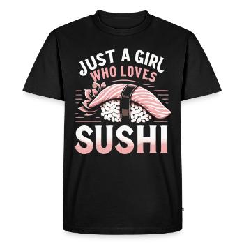Sushi Japanese Food Maki Sushi Kawaii - Men's Premium Organic T-Shirt - black - Front - Nico (187cm)