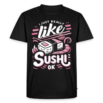 Sushi Japanese Food Maki Sushi Kawaii - Men's Premium Organic T-Shirt - black - Front - Nico (187cm)