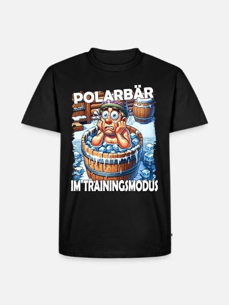 Eisbaden Winterbaden Lustig - Männer Premium Bio T-Shirt - Schwarz