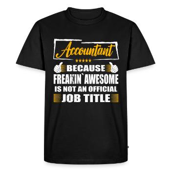 Comptable Freakin Génial Drôle Travail - T-shirt Premium bio Homme - noir - Devant - Nico (187cm)