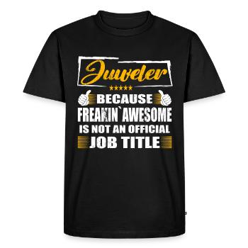 Bijoutier Freakin Super Travail Drôle - T-shirt Premium bio Homme - noir - Devant - Nico (187cm)