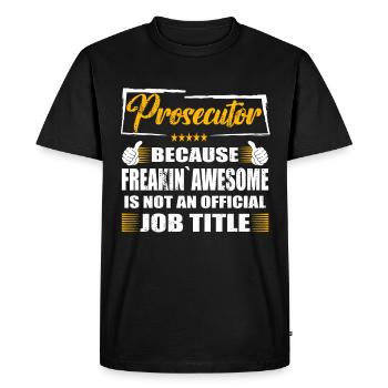 Procureur Freakin Super Travail Drôle - T-shirt Premium bio Homme - noir - Devant - Nico (187cm)