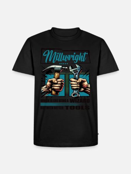Millwright Beruf Spruch Arbeiter - Männer Premium Bio T-Shirt - Schwarz
