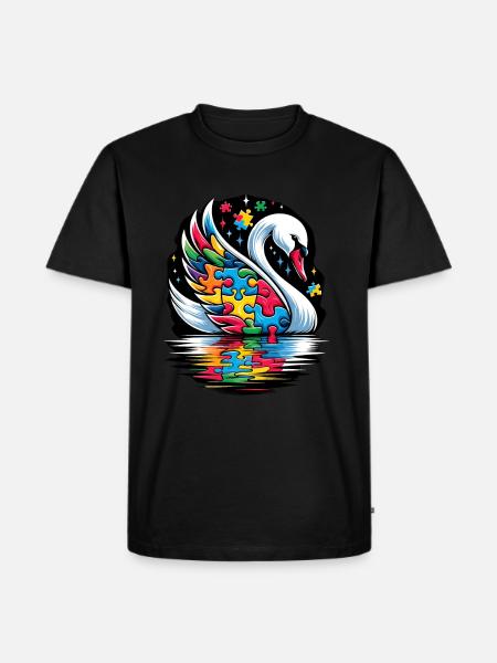 Autism Awareness puzzles piece - Men's Premium Organic T-Shirt - black