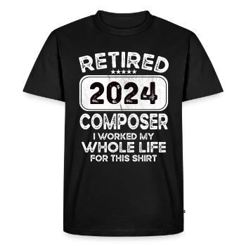 Retired Composer 2024 - Men's Premium Organic T-Shirt - black - Front - Nico (187cm)