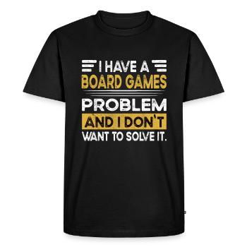 Les jeux de société sont mon passe-temps - T-shirt Premium bio Homme - noir - Devant - Nico (187cm)